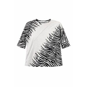 Westbound Woman 1X Gray Black Zebra Print Tunic Top NWT